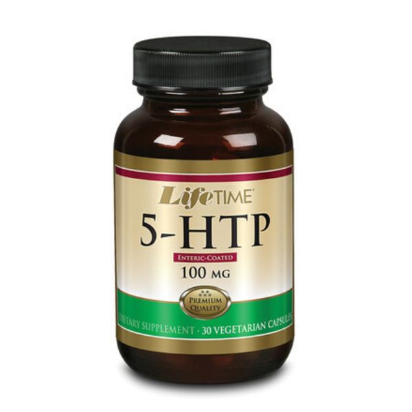 LIFETIME 5-Hydroxy Tryptophan, Veg Cap (Btl-Glass) 100mg | 30ct