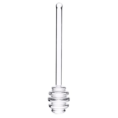 OTKARXUS Mini Honey Dippers Stick- 6 Inch Clear Glass Honey Spoon Dipper, Syrup Honey Stirring Stick for Kitchen Honey Jam Jar Dispense Drizzle Party Favors