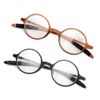Retro Round Glasses tr90 Reading Glasses Stylish Reading Glasses Portable Senior Glasses with Case & Cloth Degree "+1.0 to +4.0", Set of 2 (Black + Coffee), 3.00 Strength