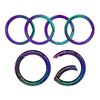 Keychain Kit Circle Carabiner O Ring Set Universal Size Round Strong Key Rings (Rainbow)