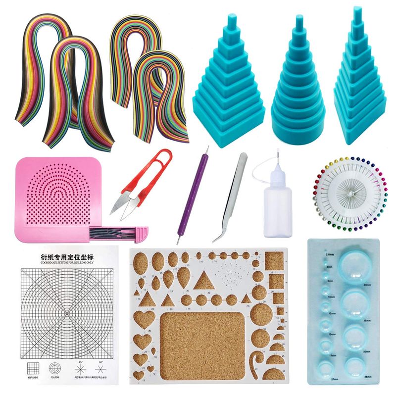 Kit Quilling Fai Da Te Da 14 Pezzi: Dai Vita Alla Tua Creatività Con Strisce Colorate E Tutti Gli Strumenti!