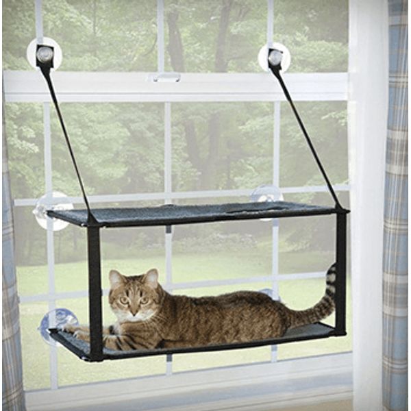 Luxury Cat Hammock Bed With Super Suction Cup - Removable And Washable - Double Layer