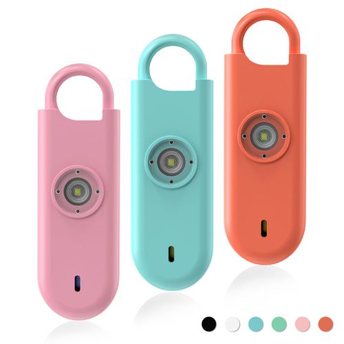 Fauxomor 140dB Personal Safety Alarm for Women, 3 Pack Safe Alarm Protection Keychain with Strobe Light & Low Battery Notice, Security Siren Self Defense for Seniors College Girls, Blue+Pink+Orange