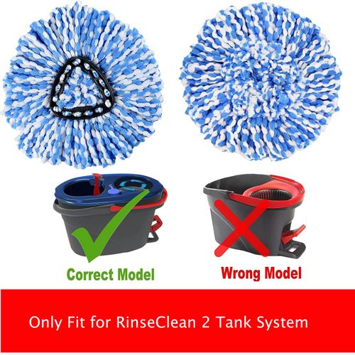 Spin Mop Replacement Heads Compatible with Ocedar RinseClean 2 Tank Mop System,Microfiber Mop Refill Heads for O Cedar Cleaning All Hard-surfaced Floor