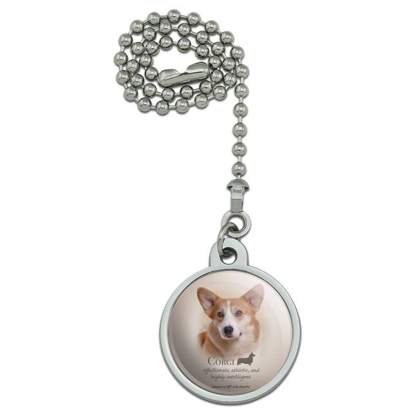 GRAPHICS & MORE Corgi Dog Breed Ceiling Fan and Light Pull Chain