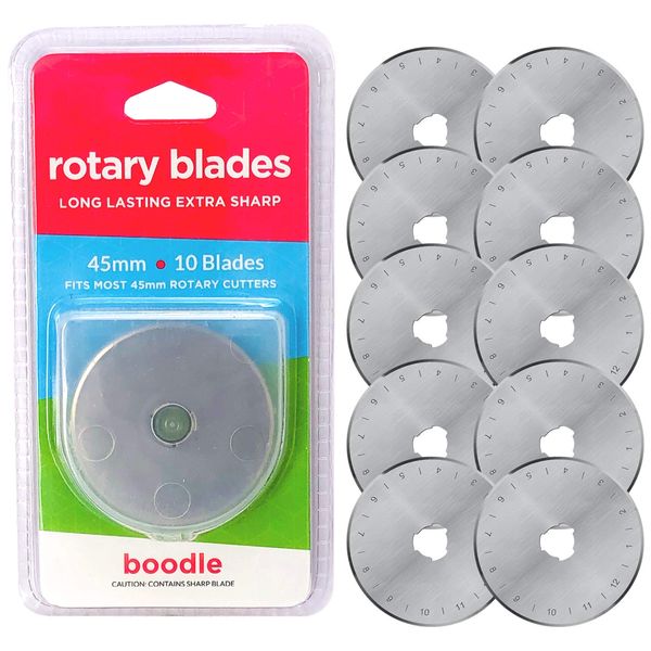 10 x 45mm Rotary Cutter Blades for Olfa Etc SKS-7 Steel