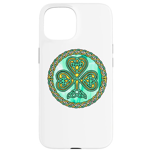 Hülle für iPhone 15 Celtic Knot Shamrock Irisches Irland