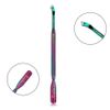 KADS Cuticle Pusher Remover with Symphony Nipper Rainbow Stainless Steel Manicure Nail Art Tool Set