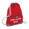 Workwear World Supersize School Evacuation Fire Grab Bag - Printed Red Emergency Documents Drawstring Sack Bag