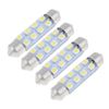 sourcingmap 4x 41mm 8LED White Festoon Dome Map Light Bulb
