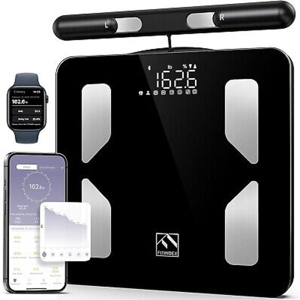 8 Electrode Smart Bathroom Scale - Body Fat, Muscle Mass & BMI Tracking, 400lb