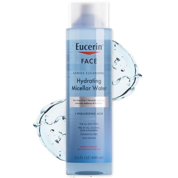 Eucerin Face Gentle Cleansing Hydrating Micellar Water Cleanser Makeup Remover