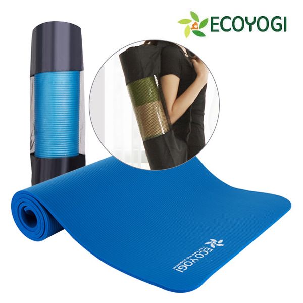 NBR yoga mat + yoga mat bag, deep blue + nbr 8~16mm bag