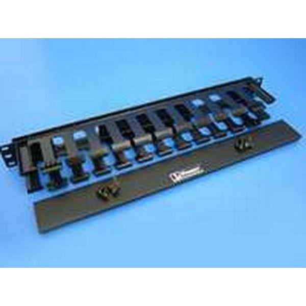 Panduit PatchLink Horizontal Cable Manager - Cable management panel - black - 1U
