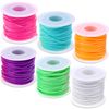 Lanyard String Kit, Cridoz 6Pack Plastic Lacing Cord Gimp String Lanyard Weaving Kit for Bracelets, Keychains, Crafts