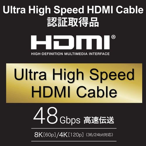 Buffalo BSHDUN30BK/N HDMI Ultra High Speed 9.8 ft (3 m) 8K / 4K / Full HD eARC VRR Compatible with Nintendo Switch / PS5 / PS4