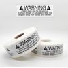 1" x 3" Suffocation Warning Labels Transparent Background - (2) Rolls of 500