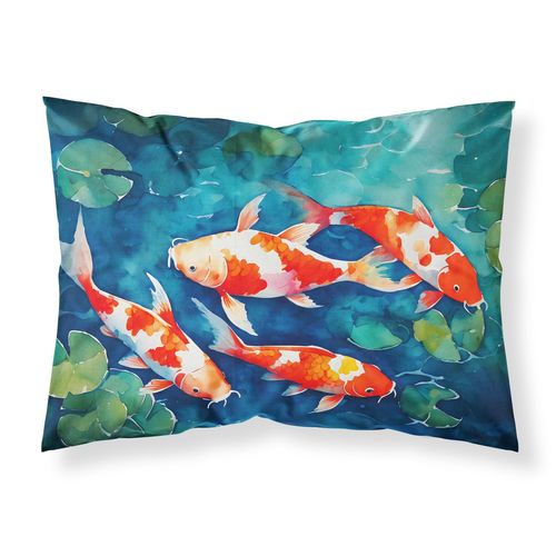 Caroline's Treasures DAC2800PILLOWCASE Koi Fish Standard Pillowcase Lightweight Super Soft Easy Care Decorative Artwork Pillowcase, Standard