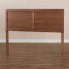 Baxton Studio Raya Mid-Century Wood Full Headboard in Walnut Brown