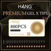 Hang Premium Version Flex-Gel X Tips Box - Almond Short (800ct)