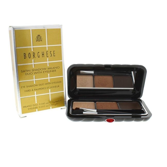 Borghese Satin Shadow Milano Duo Belleza Brown-01 + Free Fango Mud 1oz