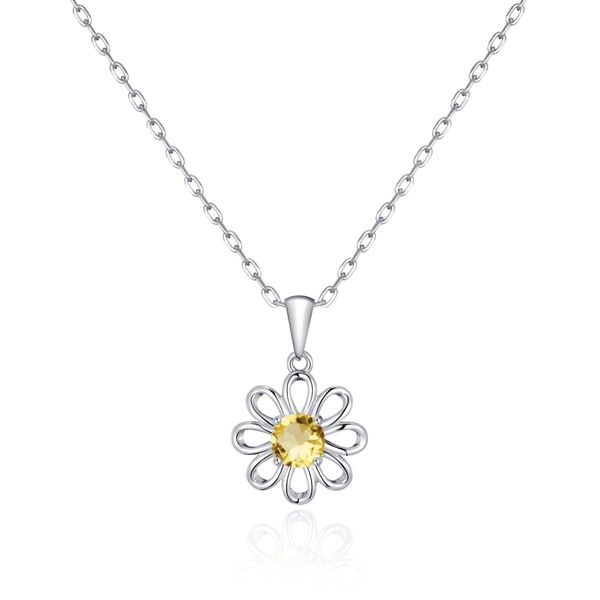 Philip Jones Daisy Necklace Created with Zircondia® Crystals