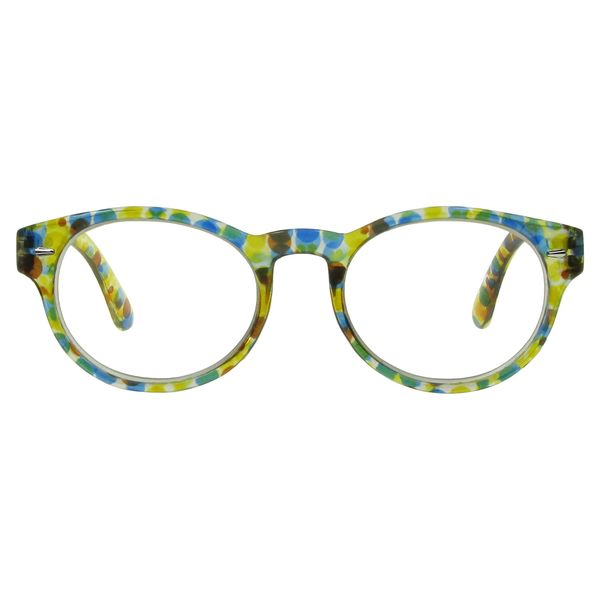 Goodlookers Reading Glasses "Zest" Yellow & Blue Multi +1.00