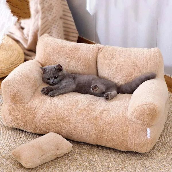 Luxury Cat Bed Sofa Winter Warm Cat Nest Pet Bed for Small Medium Dogs Cats-