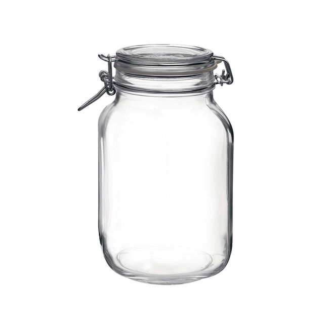 Bormioli Rocco Fido Glass Canning Jar Italian 67¾ oz-2 Liter, 67.75 oz, Clear