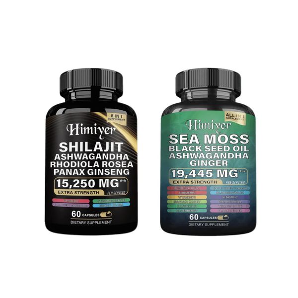 Sea Moss & Shilajit Multivitamin Power Combo Himiyer Dynamic Vitality Bundle