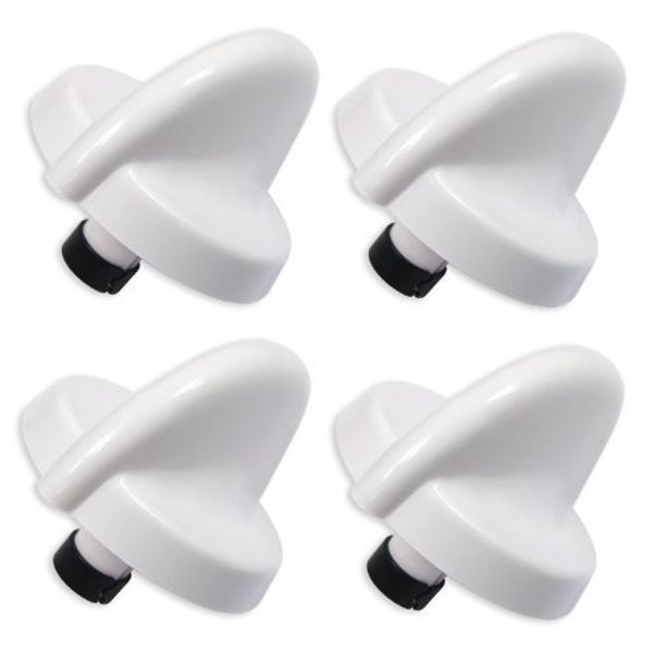 First4spares Control Knobs for Belling Oven/Cooker/Hobs (White, Pack of 4)