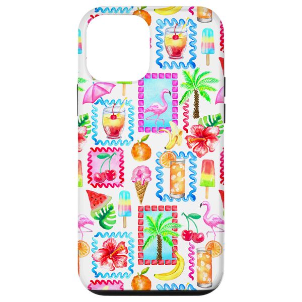 Tropical Fruit Patchwork Collage European Summer Coquette Case for iPhone 12 mini