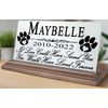 Pet Memorial Plaque for Shelf Or Mantel Personalized Pet Name & Date