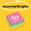 Post-it Notes Cube, 3-inch x 3-inch, Assorted Brights, 400 Sheets/Cube (2027-PAS-SR)