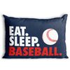 ChalkTalkSPORTS Eat Sleep Baseball Pillowcase | Home Decor | Navy