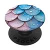Fish Scale Pattern Waterdrop Mermaid Soft Pastel Fish Scale PopSockets Swappable PopGrip