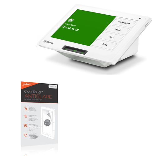 BoxWave Screen Protector Compatible with Clover Mini (3rd Gen) - ClearTouch Anti-Glare (2-Pack), Anti-Fingerprint Matte Film Skin