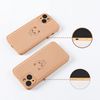 Panda Baby iPhone 15 Leather Case with Real Leather Texture (Blue)