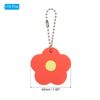 PATIKIL 10pcs Flower Keyring Coding Tag Identifier PVC Case Shell Protector Key Cap Cover Orange