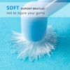 LOVEWEE End-Tuft Tapered Trim Toothbrush, 6 PCS Tufted Toothbrush Interspace Brush Wisdom Gap Toothbrush for Orthodontic Braces Bridges Line and Detail Cleaning