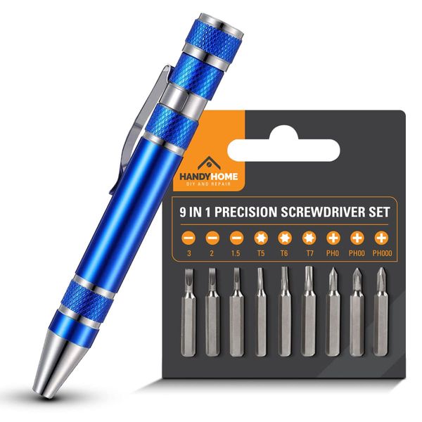 9-in-1 Mini Screwdrivers for Glasses Tightening, Computer, Laptop, PC, Watch Screwdriver Set | Tiny Screwdriver for Glasses | Precision Screwdriver Set | Small Screwdriver | Miniature Screwdriver Kit