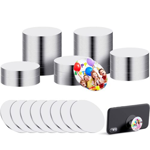 Hotop 1.5 Inch Round Aluminum Sublimation Blanks Phone Grip Stickers for Collapsible Phone Holders,Aluminum Sheets Board Heat Transfer for Custom Personalized Photo