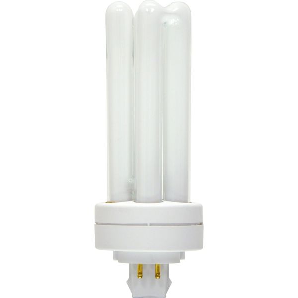 GE CFL Tube Light Bulb, T4 Light Bulb, 42 Watt, G24Q-4 4-Pin Base, Warm White (10 Pack)