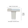 CAYBO 5 Pack 1-1/4 inch Kitchen Cabinet Knobs Drawer Dresser Knobs Chrome White Zinc, Drawer Pulls Door Handles