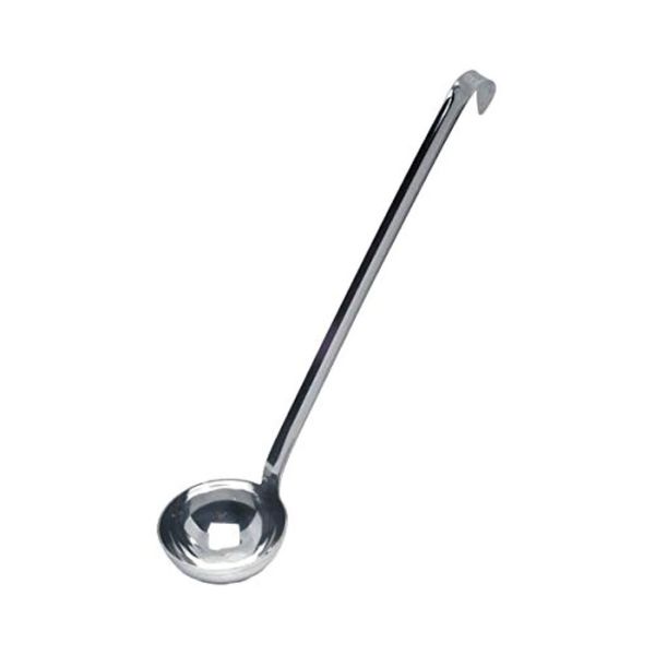 Genware 62706 Stainless Steel 6 cm One Piece Ladle, 1.5oz Capacity, 27 cm Length