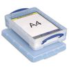 Really Useful 3-Pack Re-Usable Storage Boxes, 4 Litre Re-Stackable Clear Plastic Rectangular Boxes with Snap-Lock Handles