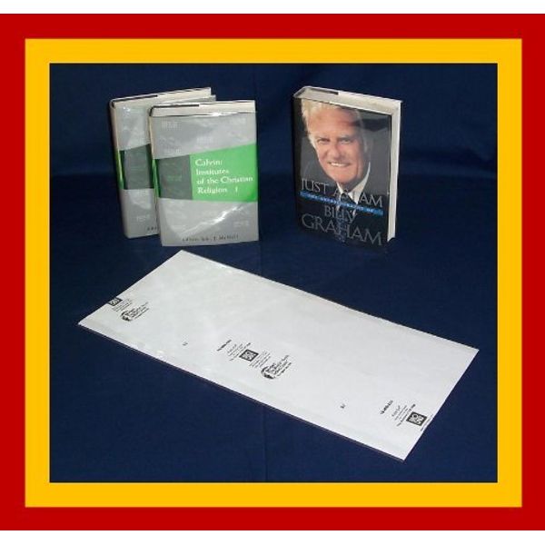 10 - 9 1/2" x 20" Brodart Fold-On Book Covers -- Center-Loading, Adjustable, Clear Mylar