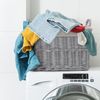 Home Storage Grey Painted Rectangular Wicker Basket Laundry Toys Baby Nursery Collection Box (Medium)