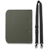 PLUS Foldable A4 Clipboard Plus 83-161, Becomes Size A5 When Folded, Dark Gray, Custom Strap Included