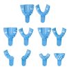 10 PCS Dental Impression Trays Disposable Plastic Small Medium Large Autoclavable Perforated Impression Trays Set Blue